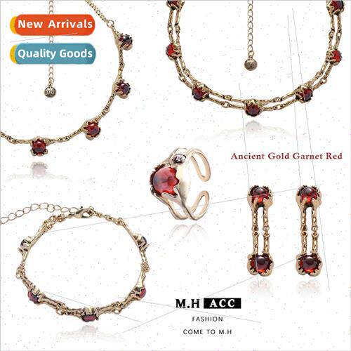 Antique gold hollow earrings female French hundred wh 925 ea