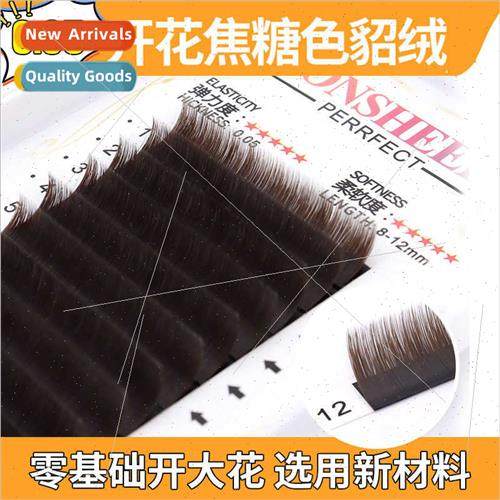 New 0.05 Brown Mink Flowering Eyelash Extensions False Eyela