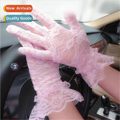 Summer Sunscreen Gloves Ladies Lace Lace UV Driving Female S
