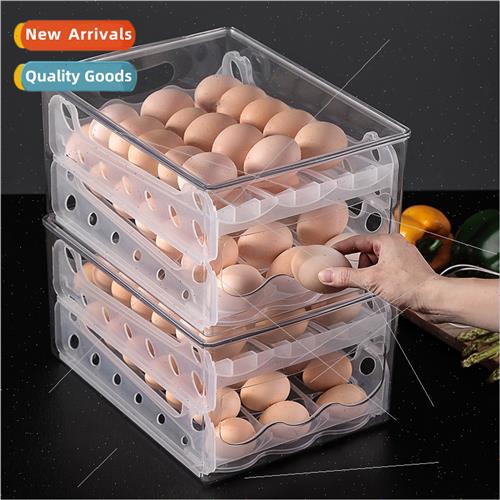 Eggs double layer fresh egg rolling egg storage transparent
