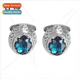green crystal meeting inter blue men Fashion cufflinks