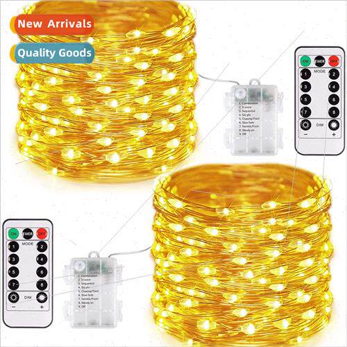 LED wh remote control copper wire light string 8 function wa