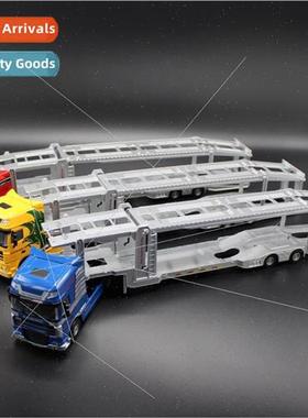 Alloy 1:50 double-decker car transporter model semi-trailer