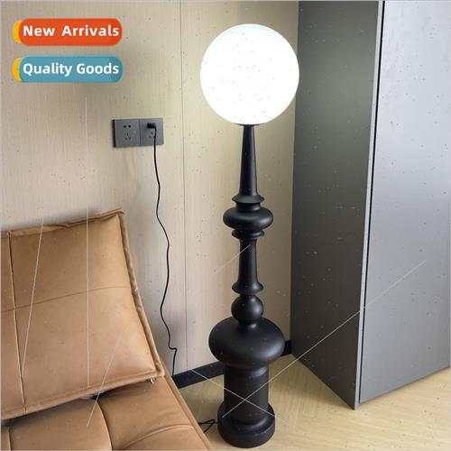 Roman column retro chess shape floor lamp hotel showroom liv