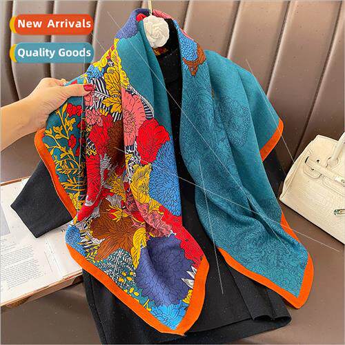 Retro printing fashion versatile scarf scarf female 90 squar