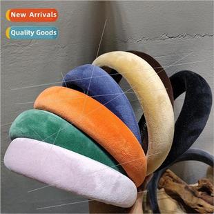 velvet simple color hair solid band Korea Sponge headdress