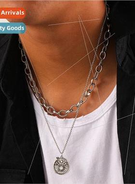 Europe personalized creative men double layer sun moon eclip