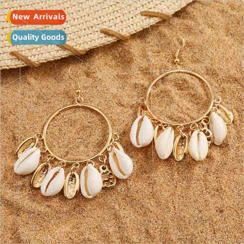 Europe fashion personalized jewelry shell earrings simple po