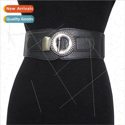 Vintage elastic waist belt women su dress coat elastic waist