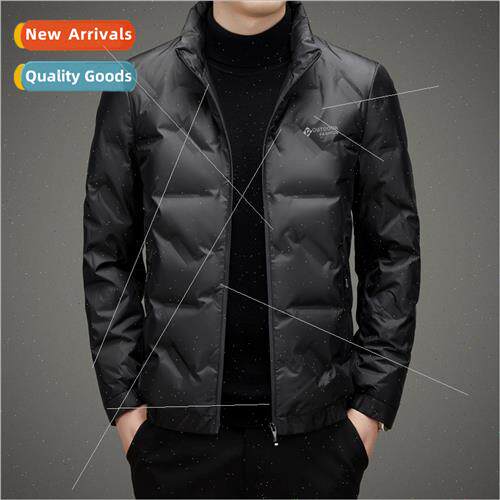 ght down jacket men short 2023 new collar fashion casual war