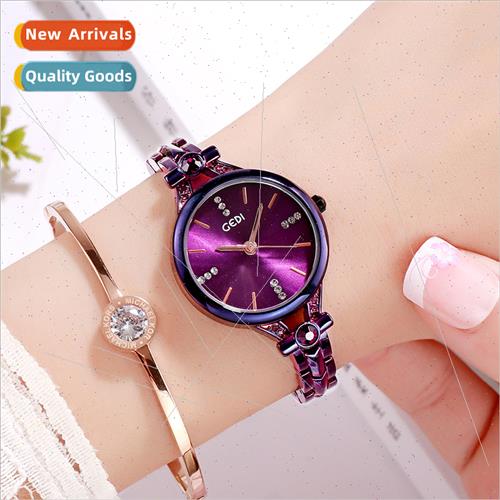 Fashion waterproof large dial steel strap women watch studen