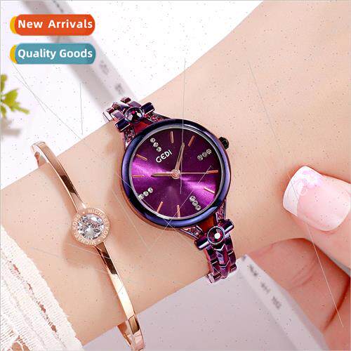Fashion waterproof large dial steel strap women watch studen