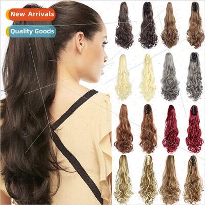 Europe wig long scrunchy clip big wave volume chemical fiber