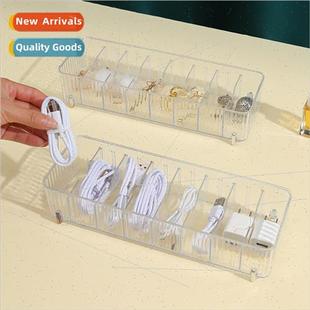 Transparent Data Cable Organizer Charging Cable Charger Comp