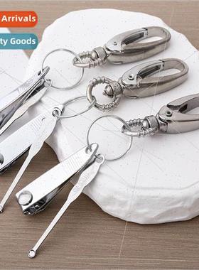 Dollar Thick Buckle Keychain Keyring wh Ear Spoon wh Nail Cl