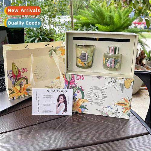 SUMIGOCO Flourishing Flower Scented Candle  Set Valentine Da