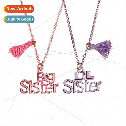 Alphabet  ster Big ster Necklace Sweet Pink Alloy BFF Pendan