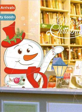 New wall stickers Christmas decoration snowman stickers  doo