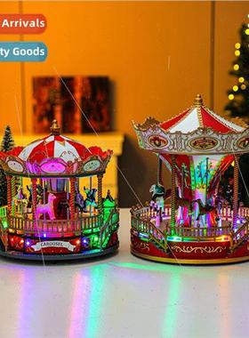 New Christmas carousel ornament music box Christmas decorati