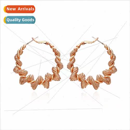 New mple Wrap Around Copper Gold Plated Earrings Fashion Geo