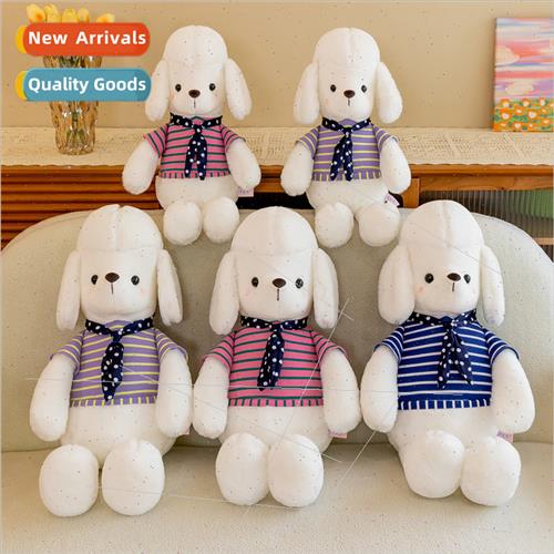 Poodle plush toys  scarf dog doll simulation rich dog doll b