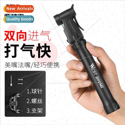 Bicycle pump mountain bike inflatable tube portable blue fan