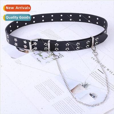 Europe star cock-eye buckle women versatile wool sweater bel