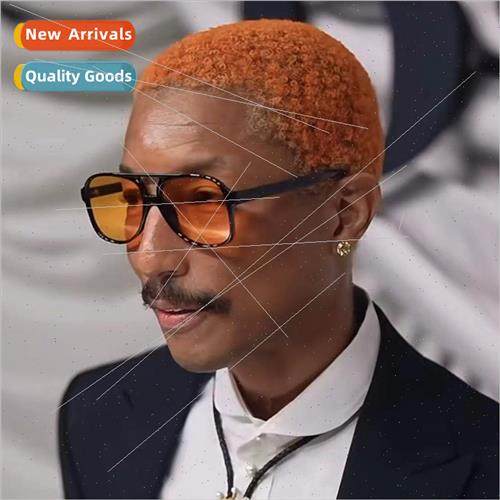 68192 Retro double beam large frame color sunglasses 2023 ne