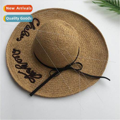 Large-brimmed straw hat children Korean summer sunscreen sun