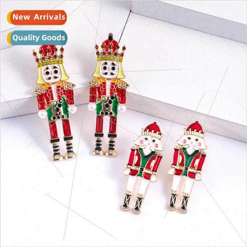 Europe Christmas Earrings Personalized Nutcracker Soldier Ki