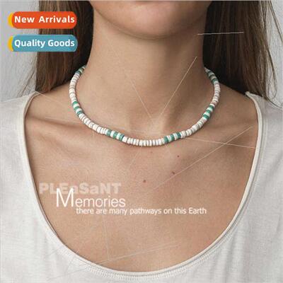 Europe hip-hop hundred ins turquoise collarbone chain female