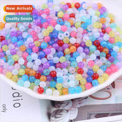Handmade beads diy material package mixed colors 4MM jelly b