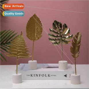 Wind gold leaf ornaments living room TV cabinet wine cooler