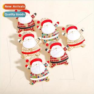 Claus diamond earrings colored Europe fashion Santa
