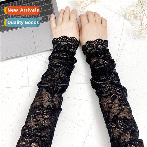 Long sunscreen lace sleeve cover summer elastic breathable c