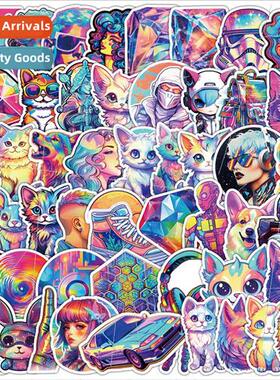 50 pcs of colorful series graffiti stickers computer refrige