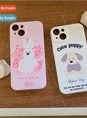 Fun Couple Puppy Bunny 适用 iPhone 13/12ProMax Case Apple 14