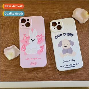 Fun Couple Puppy Bunny 适用 iPhone 13/12ProMax Case Apple 14