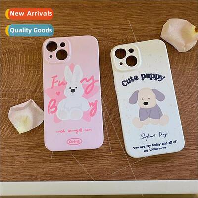 Fun Couple Puppy Bunny 适用 iPhone 13/12ProMax Case Apple 14