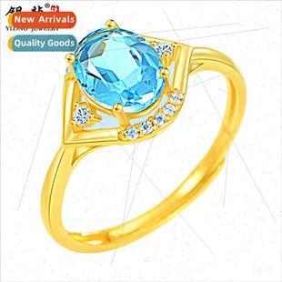 Gold ring women gold fine 999 gold new opening wedding jewel