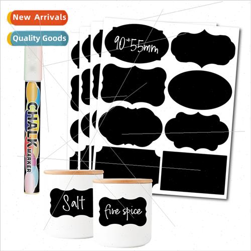 Chalkboard stickers labels erasable waterproremovable large