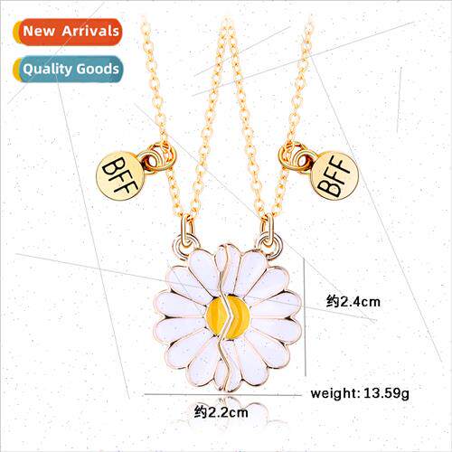 Cute Magnetic Daisy Necklace BFF  Friends Simple Botanical F