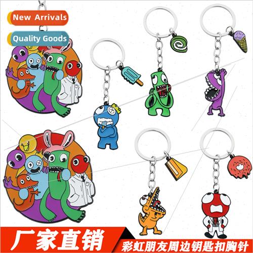 New Rainbow Friends Keychain Creative Cartoon Badge Premium
