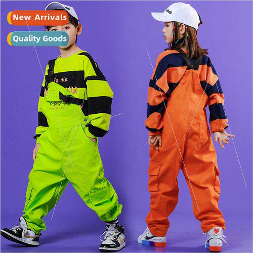 Childrens Set Dance Bib Pants  Clothes Boys Loose Collapsibl