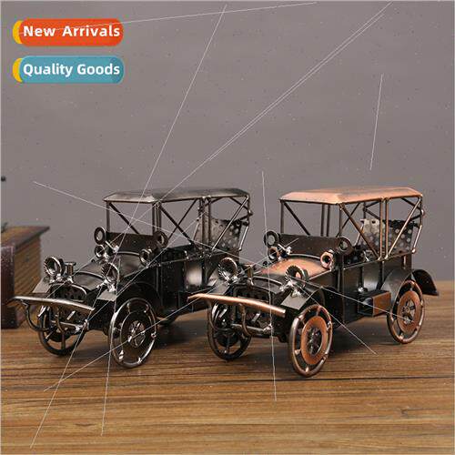 Vintage iron classic car ornaments industrial home bar deskt