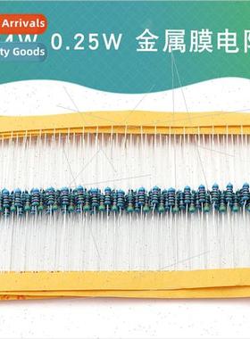 1/4W 1% 0.25W Metal Film Color Ring Resistors 1K 10K 100K 1R
