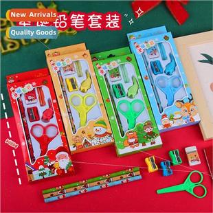 Christmas ery Box 6 Piece Set Childrens School Supplies Pen