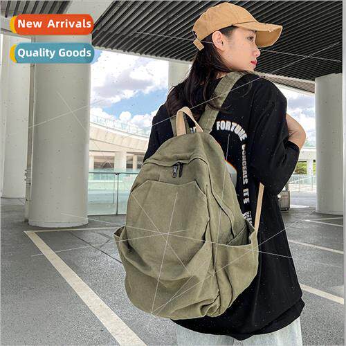 New winter couple shoulder bag retro washed denim canvas thi