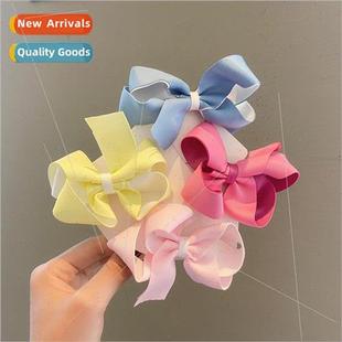 Girls hair accessories two-color stereoscopic bow hair clips