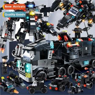 blocks building police chil Compatible puzzle LEGO